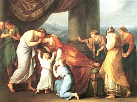 La Mort d'Alceste par Angelica Kauffmann.