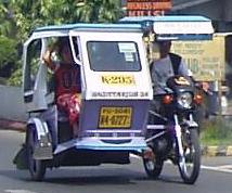 Tricycle à 7 passagers avec grand side-car, province d'Aklan