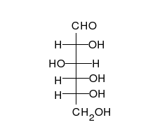La forme à chaîne linéaire est constituée de quatre groupes CHOH liés en série, coiffés aux extrémités par un groupe aldéhyde COH et un groupe méthanol CH₂OH. Pour former le cycle, le groupe aldéhyde se combine avec le groupe OH de l'avant-dernier carbone à l'autre extrémité, juste avant le groupe méthanol.