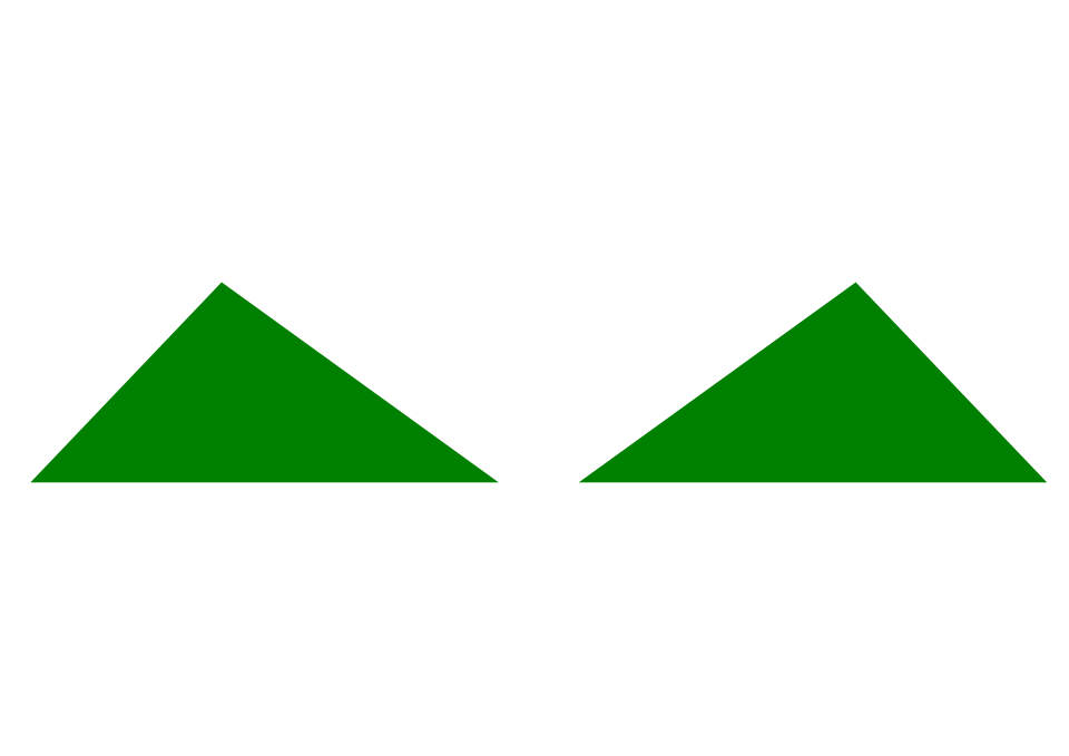 Deux triangles verts identiques avec le texte « Image A » en dessous, le tout sur fond blanc.