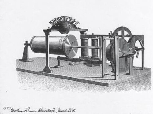 Boule d'écriture Hansen, inventée en 1865 (modèle 1870)