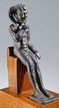 Statuette en bronze d'Harpocrate. Basse Époque, entre 722 et 332 av. Musée Egizio. Turin.