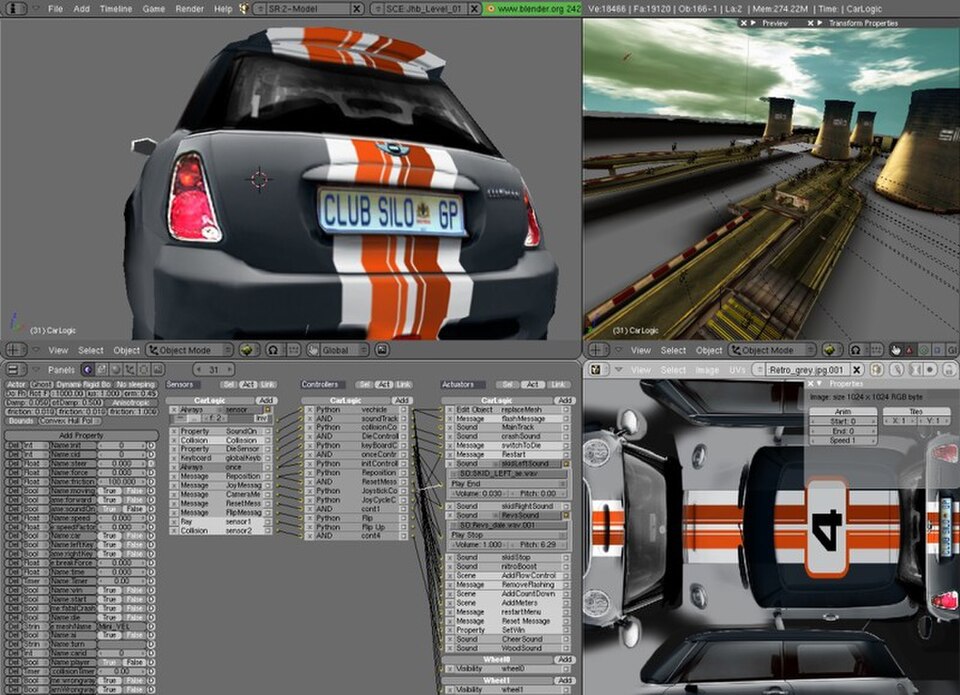 Création d'un jeu de course automobile 3D à l'aide du moteur de jeu Blender
