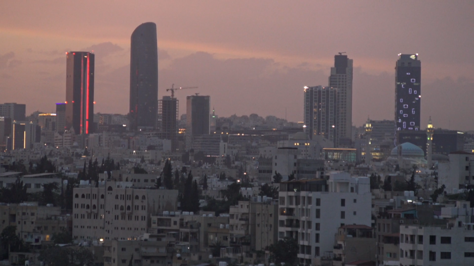 Lumières d'Abdali au coucher du soleil