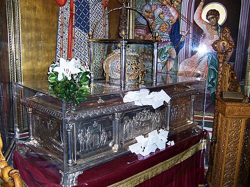 Reliques de saint Démétrios dans la cathédrale de Thessalonique, Grèce