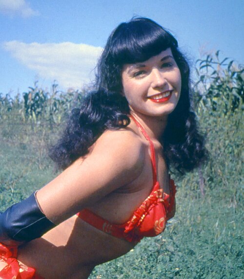 Bettie Page, un mannequin pin-up très populaire des années 1950