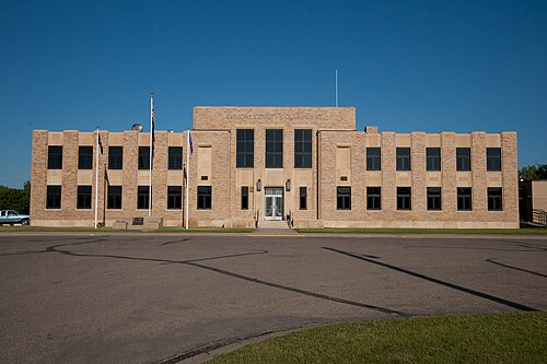 Palais de justice du comté d'Emmons, Linton, Dakota du Nord (1934)