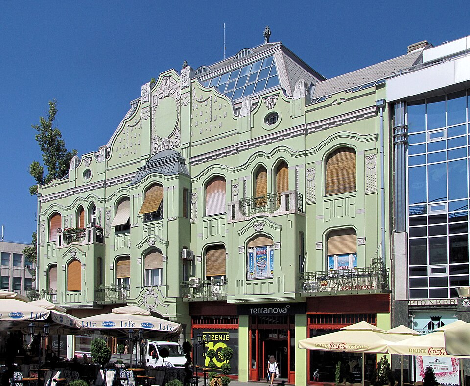 Menrat's Palace in Novi Sad by Lipót Baumhorn (1908)