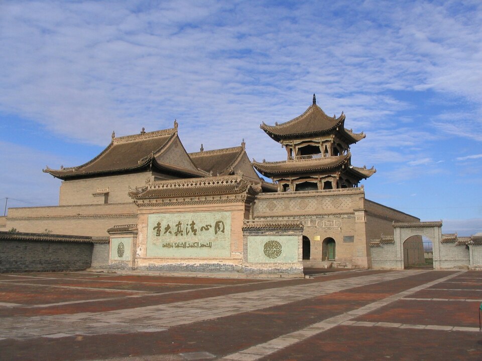 La Grande Mosquée de Tongxin, l'une des plus anciennes mosquées du Ningxia et une relique culturelle célèbre parmi les habitants.