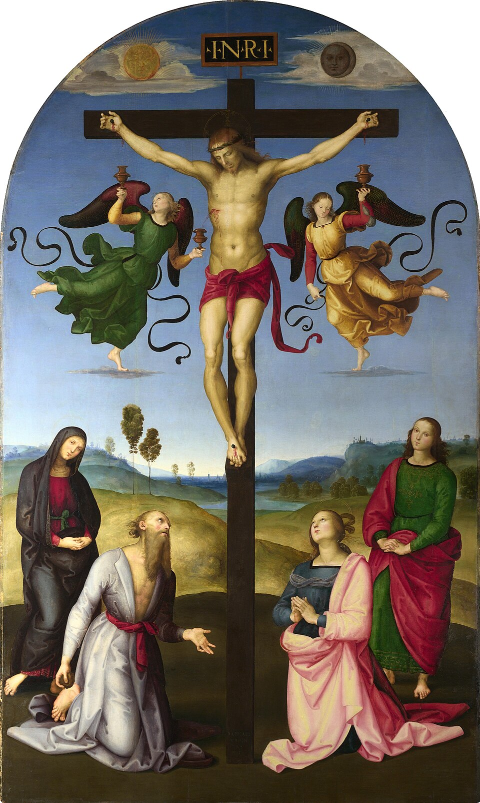 Crucifixion de Mond (1502-1503), National Gallery. Dans le style du Pérugin.