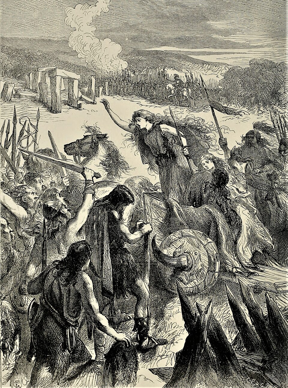 Gravure de la rébellion de Bodica