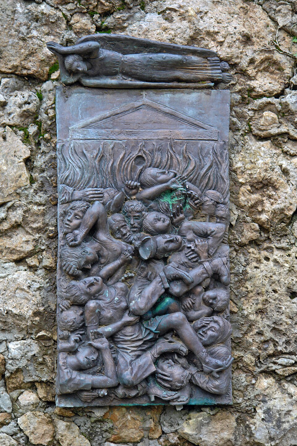 Le relief commémoratif du massacre de Sant'Anna di Stazzema