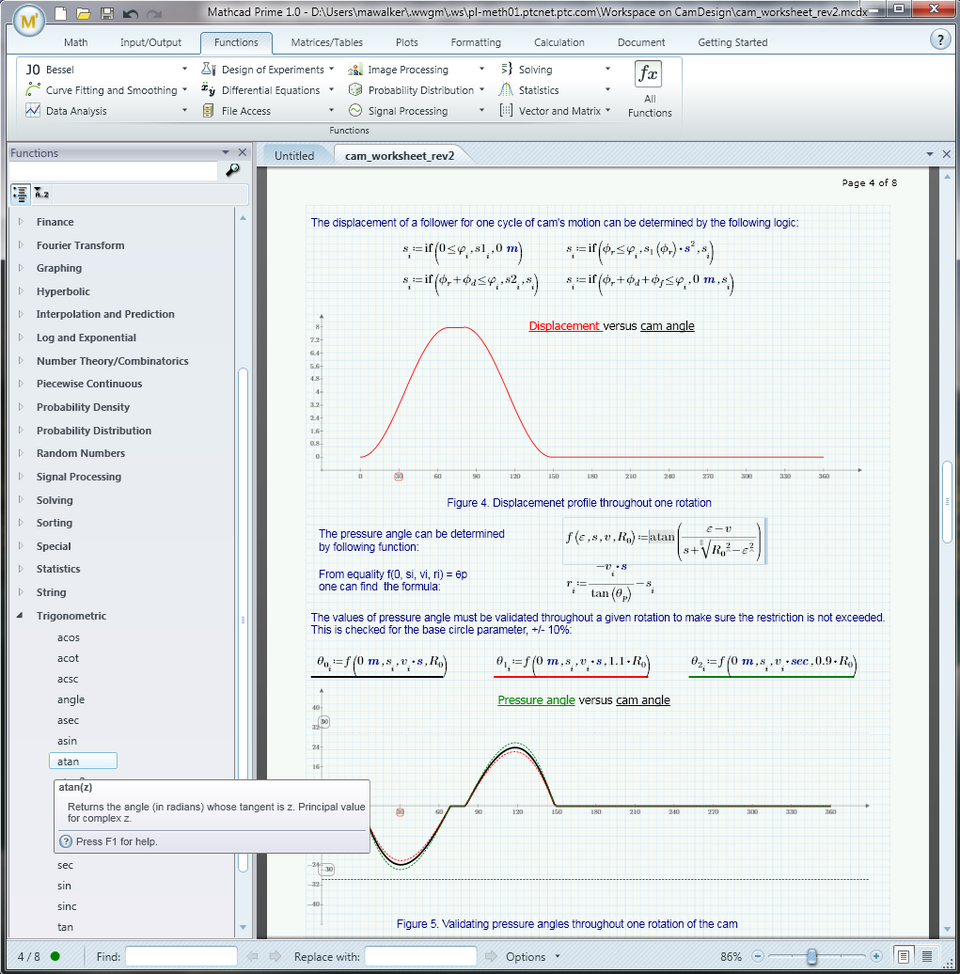 Session de travail Mathcad Prime 1.0