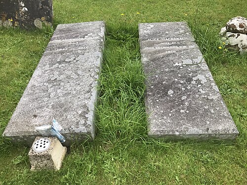 Tombes de John Lockwood Kipling et Alice Kipling, église Saint-Jean-Baptiste, Tisbury, Wiltshire, Angleterre.