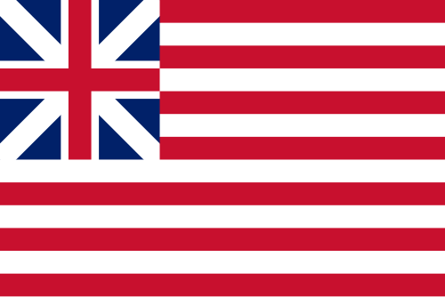 Les bandes rouges du drapeau des États-Unis sont une adaptation du drapeau de la Compagnie britannique des Indes orientales. Il s'agit du Grand Union Flag, le premier drapeau américain établi par le Congrès continental.