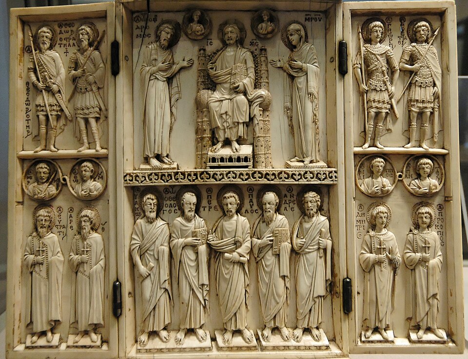The Harbaville Triptych, Byzantine ivory, mid-10th century
