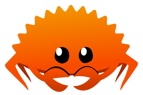 Une icône de crabe orange vif
