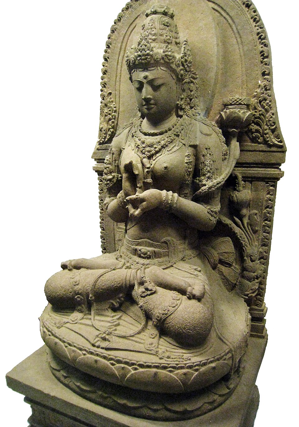 Prajnaparamita Singhasari art, East Java, Indonesia, c. 13th century