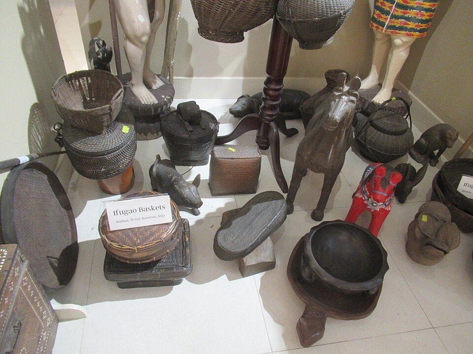 Ifugao baskets in a museum