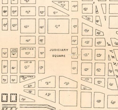 Carte de la place de la Justice de 1797