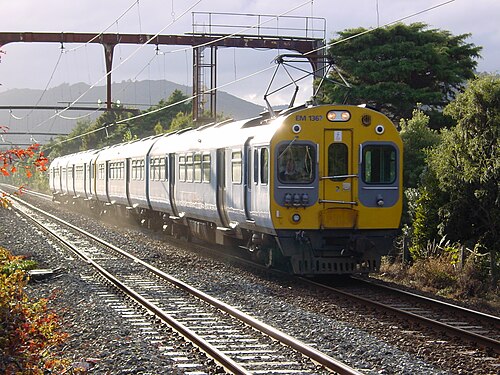 Unité Ganz-MÁVAG de classe EM de Tranz Metro en service dans la Hutt Valley, Nouvelle-Zélande