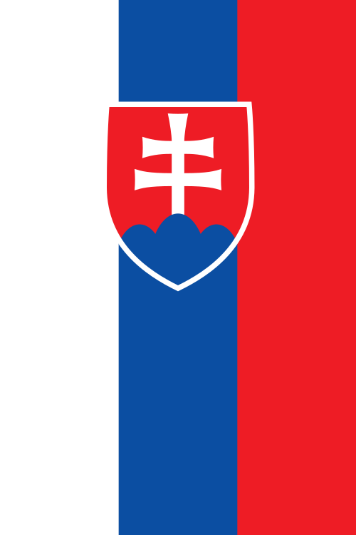 Variation verticale du drapeau de la Slovaquie.
