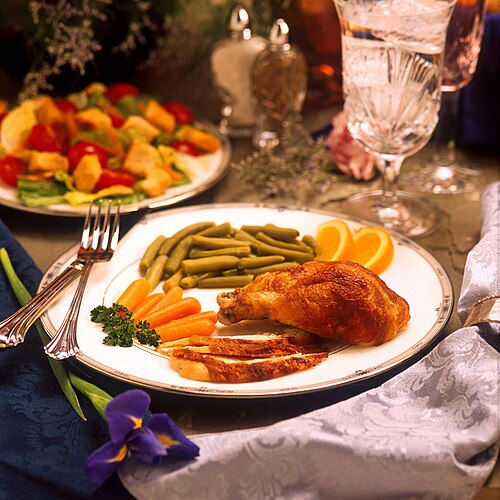 Un dîner américain formel
