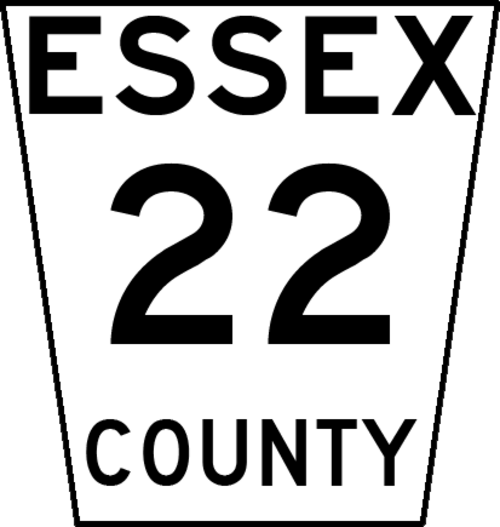 Borne routière 22 du comté d'Essex, une borne routière typique du comté d'Essex, en Ontario.