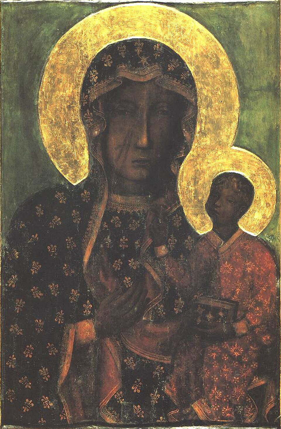 Une icône de la Vierge Noire de Częstochowa, l'un des symboles nationaux de la Pologne