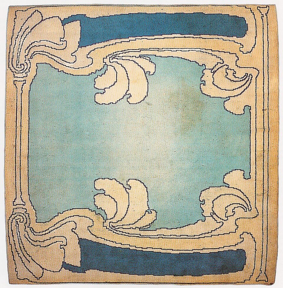 A carpet by Victor Horta in the collection of the King Baudouin Foundation
