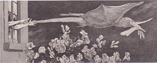 Enlèvement de la série Paraphrase sur la découverte d'un gant Opus VI, n° 9 (1881), eau-forte, 9, 11,4 x 26,1 cm, Albertina, Vienne