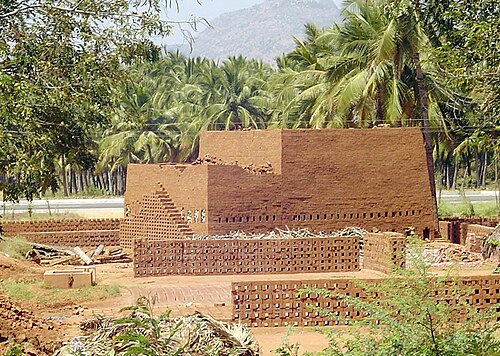 Un four à briques, Tamil Nadu, Inde