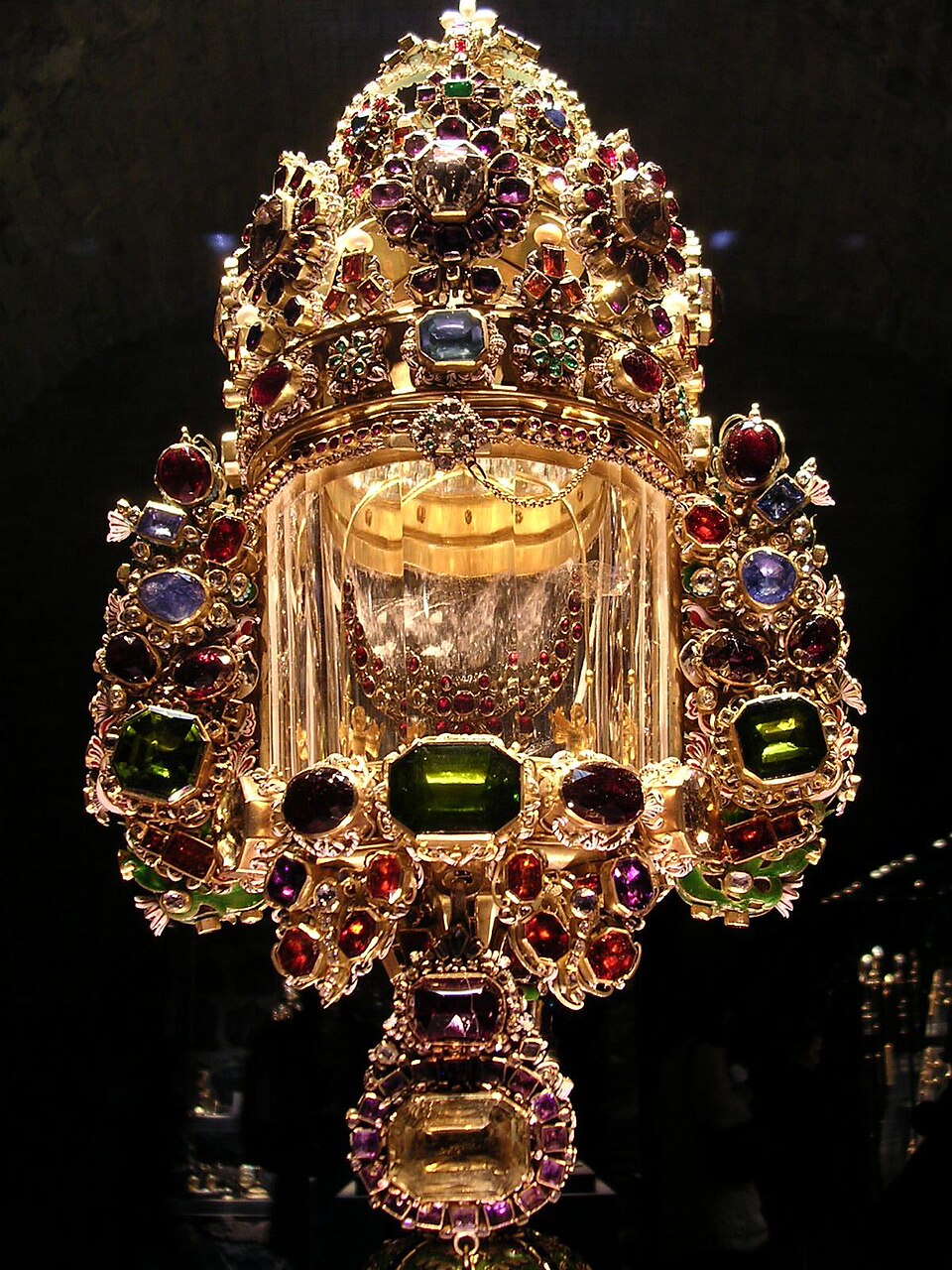 Ostensoir reliquaire. Trésor de la cathédrale de Cologne, Allemagne.