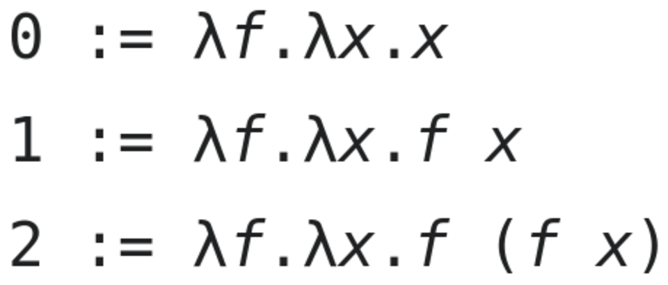 Expression des nombres de Church dans le lambda-calcul