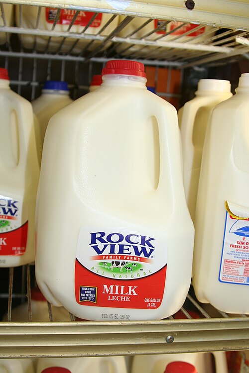 Bouteille de lait en plastique moulée par soufflage, souvent appelée pot à lait en Amérique
