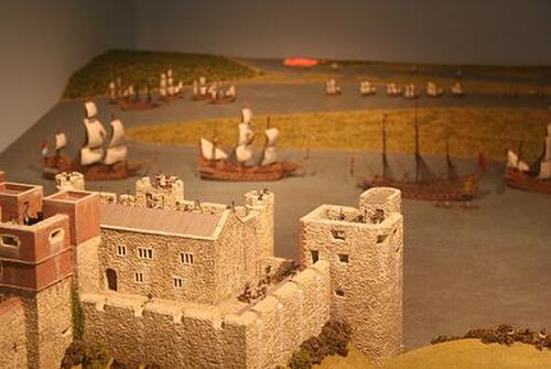 Maquettes de bateaux dans une ville modèle