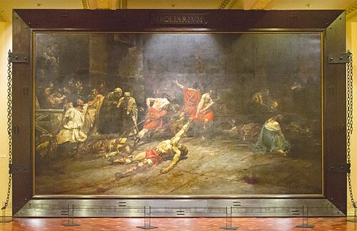Peinture de gladiateurs mourants