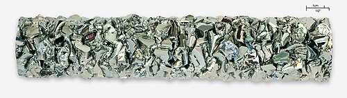 Image : Barre de cristal d'hafnium