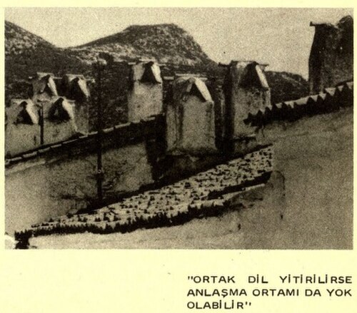 Une vieille photographie des cheminées de Muğla.