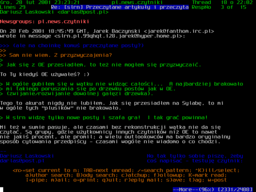Interface de lecture de nouvelles couleur pour Tin