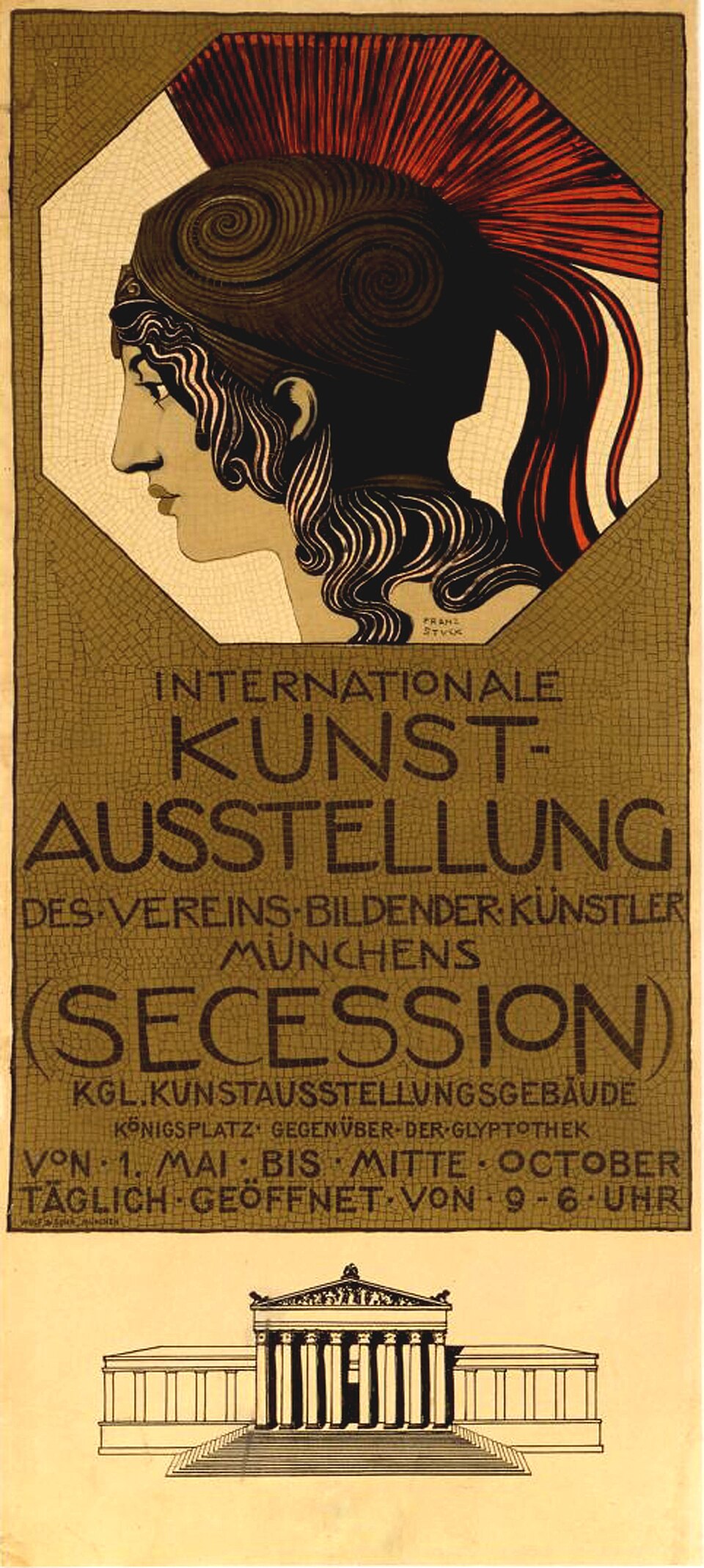 Affiche de la Sécession munichoise par Franz Stuck (1898–1900)