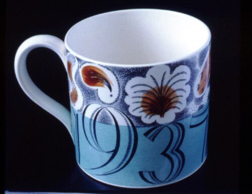 Impression couleur moderne – Mug du couronnement de 1937 par Eric Ravilious pour Wedgwood