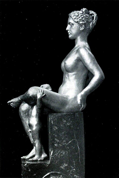 Galatée (1906), argent moulé et marbre, 111,1 × 31,8 × 47,6 cm