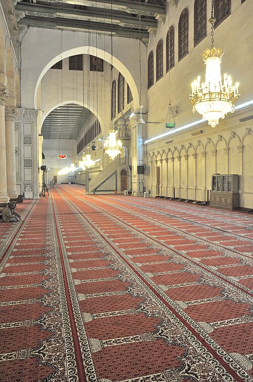 Arcs en plein cintre à la mosquée des Omeyyades
