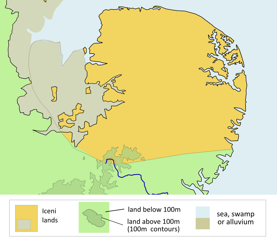 carte des terres des Icéniens