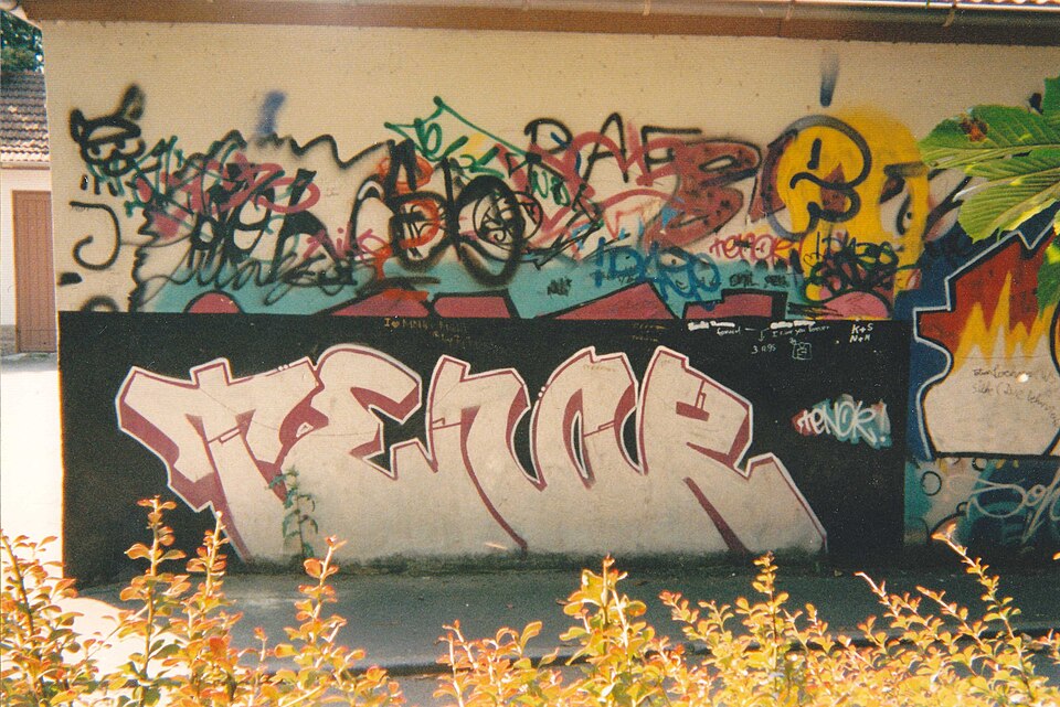Parallèlement aux débuts de la culture hip-hop, avec Straight Outta Compton en 1988, le graffiti est devenu plus courant dans les années 1980.