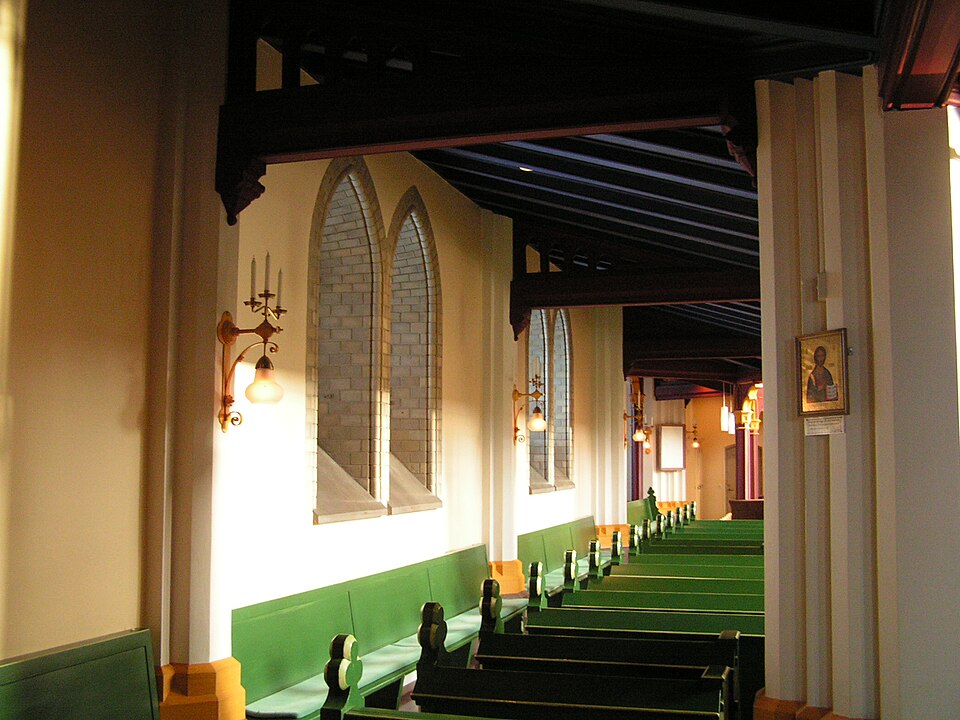 Une icône du Christ à l'église luthérienne de la ville d'Umeå, en Suède