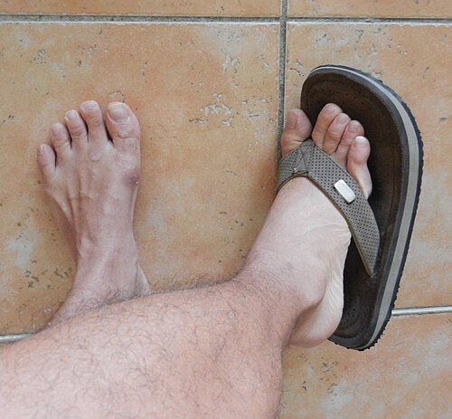 Éversion du pied droit