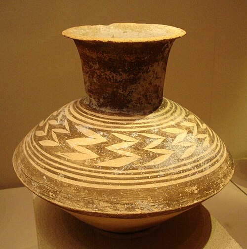 Jarre; Période d'Obeid tardive (4500-4000 av. J.-C.); poterie; du sud de l'Irak; Museum of Fine Arts, Boston (États-Unis)
