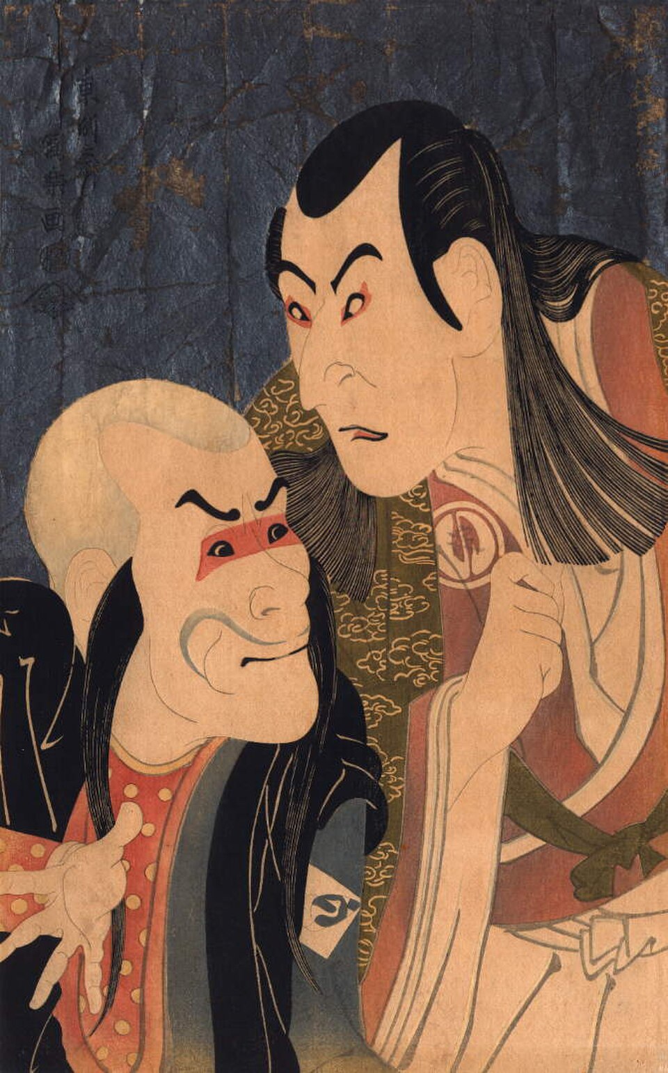 Gravure Yakusha-e de deux acteurs de kabukiSharaku, 1794